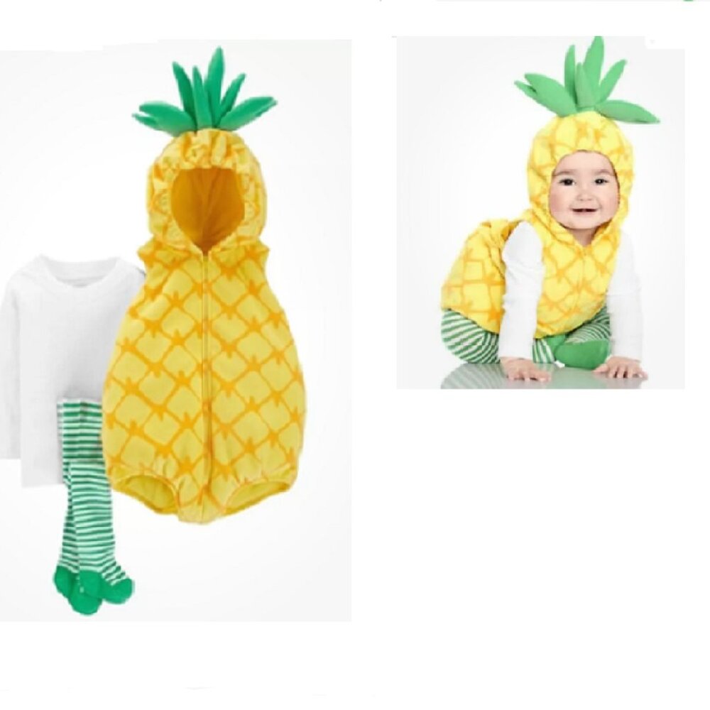 NWT Carter's Halloween Plush Pineapple 3pc Outift